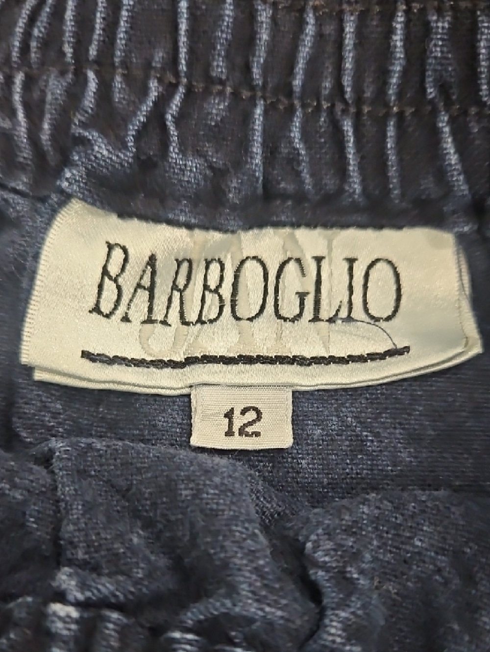 Jan Barboglio Navy Button-Front Top with Matching Skirt. Size 12 - Picture 4 of 5